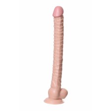 Реалистичный фаллоимитатор TOYFA RealStick Nude, PVC, телесный, 40 см