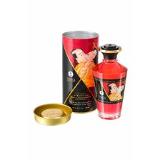 Масло для массажа Shunga Sparkling Strawberry Wine, разогревающее, с ароматом клубники и шампанского, 100 мл