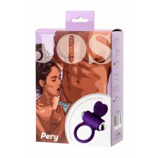 Виброкольцо с ресничками JOS PERY, силикон, фиолетовое, 9 см