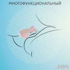 Вибронасадка на палец JOS DUTTY, силикон, пудровый, 8 см