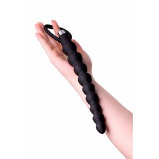 Анальная цепочка Toyfa A-toys с вибрацией, силикон, черный, 32,7см