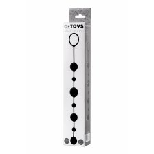 Анальная цепочка Toyfa A-toys с шариками, силикон, черный, 35,9см