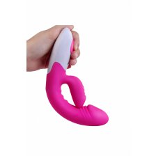 Вибратор с клиторальным стимулятором Nalone Dancer, Силикон, Розовый, 26 см