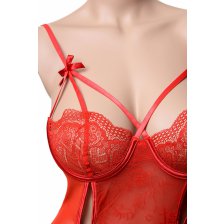 Эротическое боди Candy Girl, красное, XL