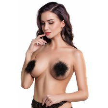 Пэстис Erolanta Lingerie Collection круглые с пухом черные