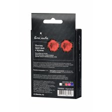 Пэстис Erolanta Lingerie Collection круглые с пухом красные