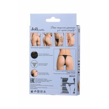 Трусики со стразами Joli Amber, черный, OS