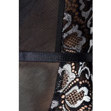 Боди Candy Girl Skye с интимным доступом, черно-серебристый, XL