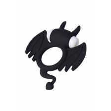 Эрекционное кольцо на пенис JOS COCKY DEVIL, силикон, чёрный, 8,5 см