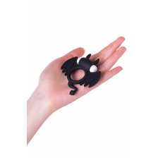 Эрекционное кольцо на пенис JOS COCKY DEVIL, силикон, чёрный, 8,5 см