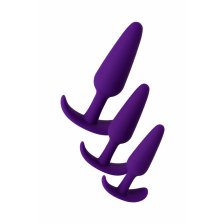 Набор анальных втулок TOYFA A-toys, Силикон, Фиолетовый, 3 шт.