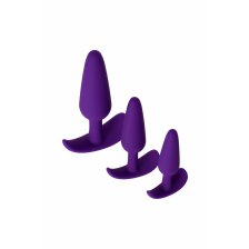 Набор анальных втулок TOYFA A-toys, Силикон, Фиолетовый, 3 шт.
