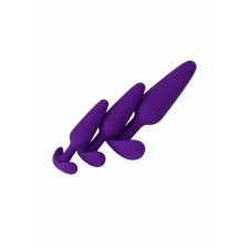 Набор анальных втулок TOYFA A-toys, Силикон, Фиолетовый, 3 шт.