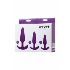 Набор анальных втулок TOYFA A-toys, Силикон, Фиолетовый, 3 шт.