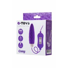 Виброяйцо с пультом управления TOYFA A-Toys Cony, силикон, фиолетовый