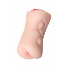 Мастурбатор реалистичный TOYFA Juicy Pussy Rich Fruit, вагина и анус, SoftSkin, телесный