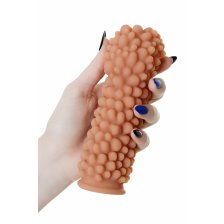 Насадка KOKOS с дополнительной стимуляцией, реалистичная,TPR, телесный, 15.5 см