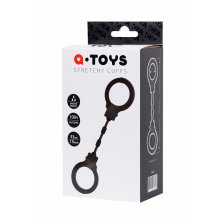 Силиконовые наручники A-Toys by TOYFA, силикон, черные, 33 см