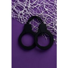 Силиконовые наручники A-Toys by TOYFA, силикон, черные, 33 см