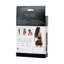 Glossy, Комплект Gigi из материала Wetlook, черный, L