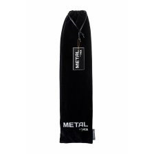 Анальная втулка Metal by TOYFA с бело-розовым хвостом, металл, серебристый, 45 см, Ø 3,3 см