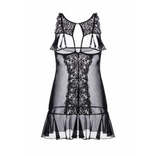 Комбинация Erolanta Lingerie Collection с открытой грудью, черная (54-56)