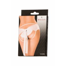 Эротические трусики Erolanta Lingerie Collection из стрейч-сетки с бантом, белые (54-56)