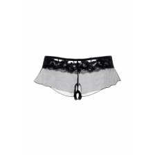 Эротические трусики-юбочка Erolanta Lingerie Collection из стрейч-сетки, черные (54-56)