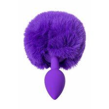 Анальная втулка с хвостом ToDo by Toyfa Sweet bunny, силикон, фиолетовая, 13 см, Ø 2,8 см, 42 г