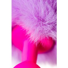 Анальная втулка с хвостом ToDo by Toyfa Sweet bunny, силикон, розово-фиолетовый, 13 см, Ø 2,8 см, 44 г
