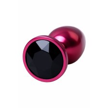Анальный страз, TOYFA Metal, красный, с кристаллом цвета турмалин, 7,2 см, Ø2,8 см, 50 г