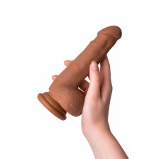 Вибратор TOYFA RealStick Elite Mulatto, реалистичный, на присоске, мулат, 13 см