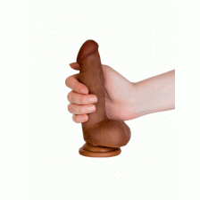 Вибратор TOYFA RealStick Elite Mulatto, реалистичный, на присоске, мулат, 13 см