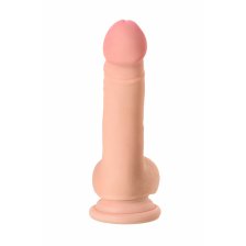 Реалистичный вибратор TOYFA RealStick Elite Vibro, TPR, телесный, 7 режимов вибрации, 18,5 см