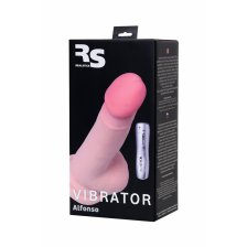 Реалистичный вибратор TOYFA RealStick Elite Vibro, TPR, телесный, 7 режимов вибрации, 18,5 см