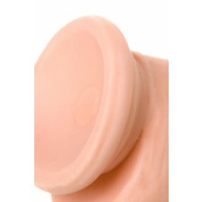 Реалистичный вибратор TOYFA RealStick Elite Vibro, TPR, телесный, 7 режимов вибрации, 18,5 см
