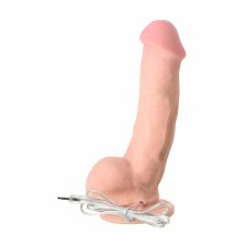 Реалистичный вибратор TOYFA RealStick Elite Vibro, TPR, телесный, 7 режимов вибрации, 20 см