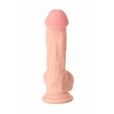 Реалистичный вибратор TOYFA RealStick Elite Vibro, TPR, телесный, 7 режимов вибрации, 20 см