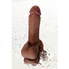 Фаллоимитатор TOYFA RealStick Elite Mulatto, реалистичный, на присоске, мулат, 16 см