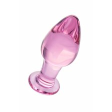 Анальная втулка Sexus Glass, стекло, розовая, 10 см, Ø 4 см