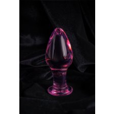 Анальная втулка Sexus Glass, стекло, розовая, 10 см, Ø 4 см