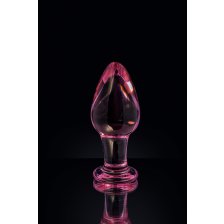 Анальная втулка Sexus Glass, стекло, розовая, 10 см, Ø 4 см