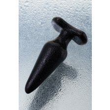 Анальная втулка Sexus Glass, стекло, чёрная, 11 см, Ø 4 см