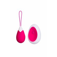 Виброяйцо ToyFa A-toys с пультом ДУ, силикон, розово-белый, 12 см
