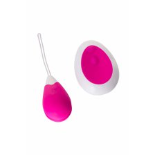 Виброяйцо ToyFa A-toys с пультом ДУ, силикон, розово-белый, 12 см