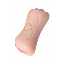 Мастурбатор реалистичный TOYFA Juicy Pussy Pretty Mouth, рот и вагина, SoftSkin, телесный,17 см