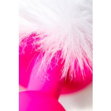 Анальная втулка с хвостом ToDo by Toyfa Sweet bunny, силикон, розово-белый, 13 см, Ø 2,8 см, 43 г