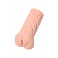 Мастурбатор реалистичный KOKOS Tattoo с двойным слоем, TPR, телесный, 18 см
