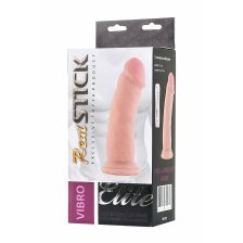 Реалистичный вибратор TOYFA RealStick Elite Vibro, TPR, телесный, 7 режимов вибрации, 18 см
