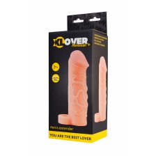 Насадка ToyFa XLover Increase+ для увеличения размера, реалистичная, с кольцом,TPR, телесный, 17 см